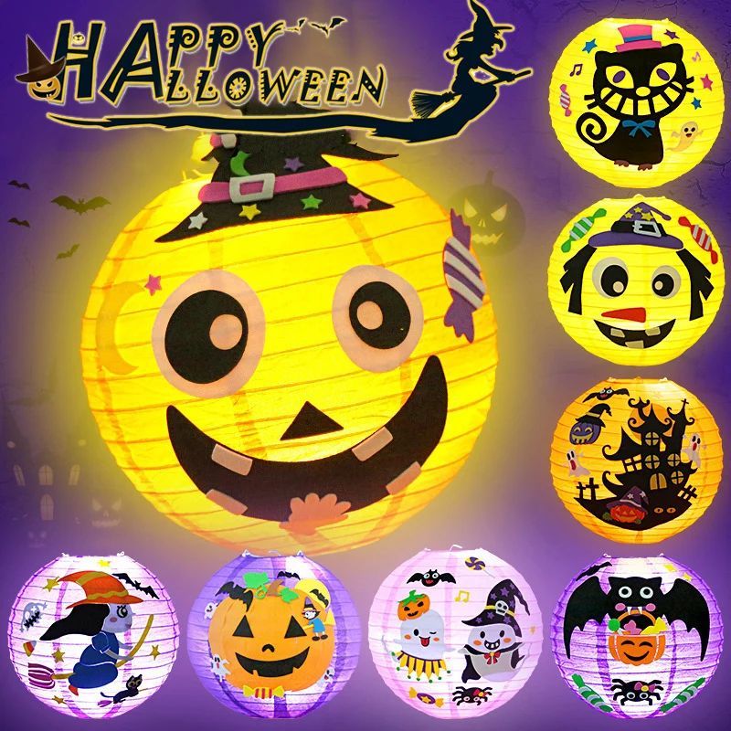 corative Pumpkin LED Paper Lanterns Boys and Girls Funny Toy