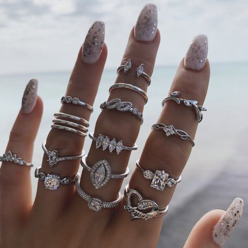Diamond Ring Ring Diamond Love 15 sets of ring accessories