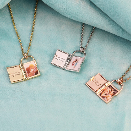 DIY engraved necklace women's pendant copper material couple