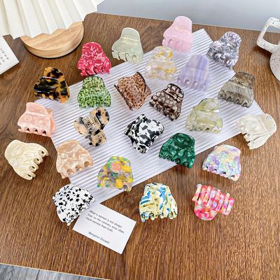 Acetic acid colored grip clip, back of head accessory, pony