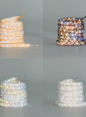 Reflective shoelaces, luminous ropes, men's and women's