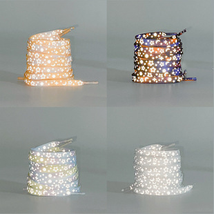 Reflective shoelaces, luminous ropes, men's and women's