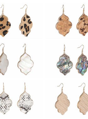 Abalone shellfish  pattern jewelry FASHION INS EARRINGS