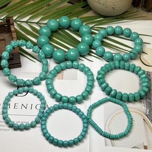 beads round sequins bracelets Turquoise