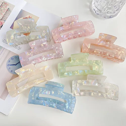 1pc color Korean acetic acid hairpin Minimally shark clip