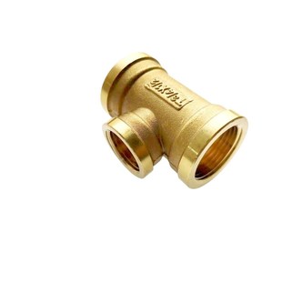 两端3 2PT内牙三通接头模具运水接头液压管接头黄 4PT内i牙中间1