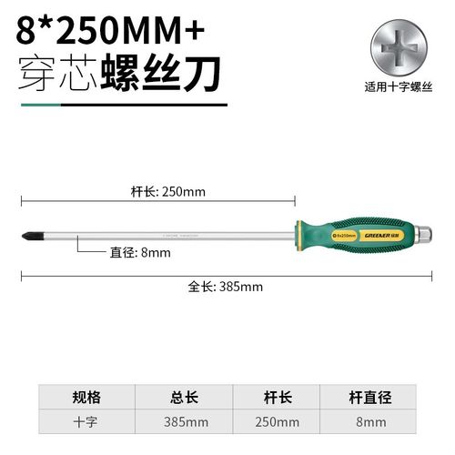十字一字穿心螺丝刀套装改锥梅花工具可敲击多功能Y小平口起子