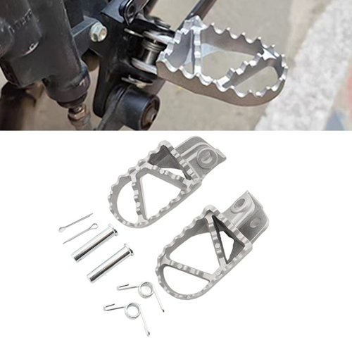 摩托车脚踏板脚钉铝制前脚踏板适用于KTM SX125 150 250越野脚蹬
