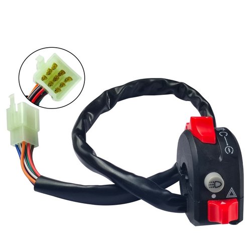 摩托车改装配件手把改装启动开关 摩托车地平线改装龙头熄火开关