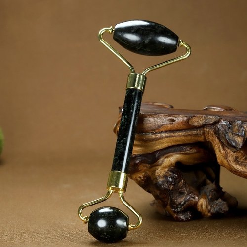 西藏药石美容器双头滚轮按摩刮痧器脸部眼部面部按摩棒玉礼品