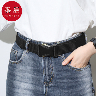 插扣皮带A1pq808-男款插扣尼龙腰带工装帆布休闲裤带编织裤腰带