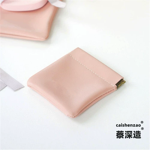 Портативный ретро -автоматический закрытие шрапнельной кожи крайняя плоть кожаная монета.