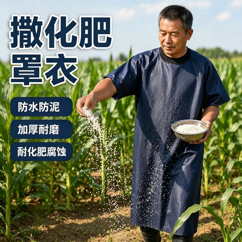 撒化肥专用反穿罩衣种植围裙防水防泥加厚耐磨耐酸碱加长透气免洗