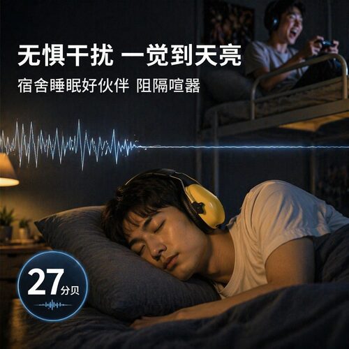宿舍隔音降噪耳罩头戴式耳塞工业
