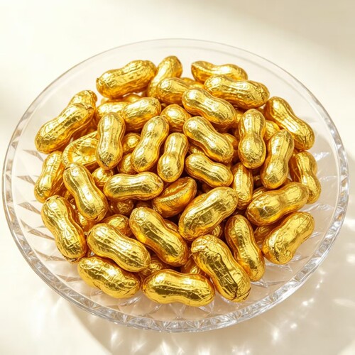 【花生巧克力】金元宝金币巧克力年味生日酒席摆件蛋糕装饰婚庆