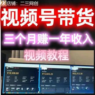 风口项目教.程靠视.频号U带货三个月时间赚一年收入工作室单日300