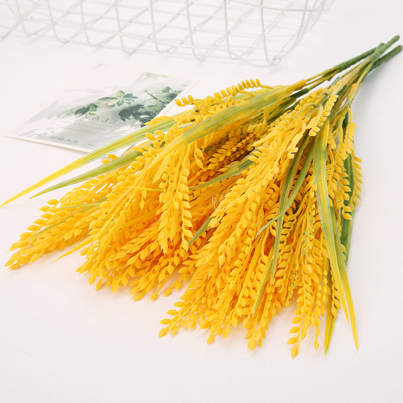 仿真稻谷麦穗假花塑料草工程园艺田园气息婚礼装饰道具花摆放花艺