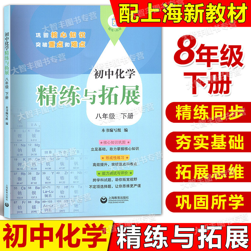 2025春初中化学精练与拓展 八年级下册8年级第二学期巩固核心知识突破重点和难点精练同步夯实基础拓展思维提升素养上海教育出版社