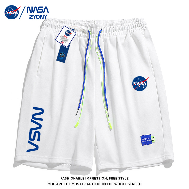 NASA联名官方夏季宽松短裤子I男女款ins潮牌学生休闲运动五分裤jm