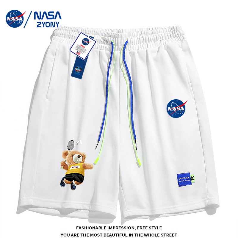 NASA联名官方夏季宽松短裤子男女款ins潮牌学生休闲运动五分裤YHJ_女装_女士精品