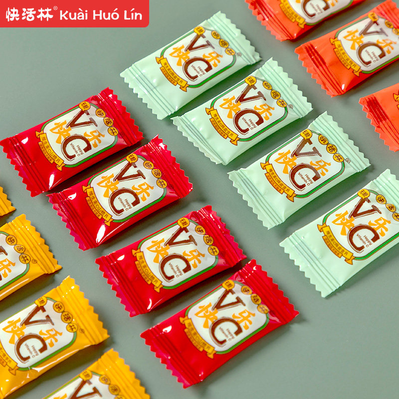 快活林糖果清新口气创意网红无糖型润喉糖接吻糖陈皮糖散装小糖果