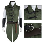 二次元女魔戒霍比特人精灵外套马甲cos万圣节文艺角色扮演马甲