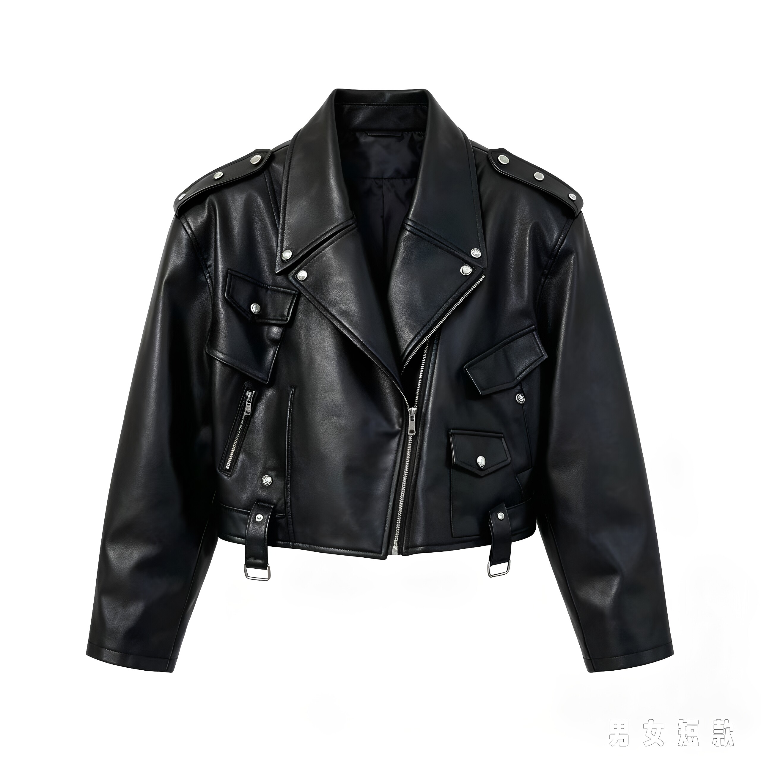 秋冬情侣款休闲外套机车服皮夹克
