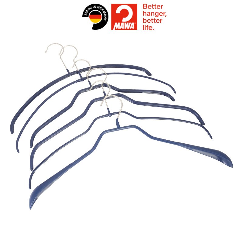 德国原装进口MAWA经典收纳衣架 深蓝色 衣撑衣架防滑衣架多功能