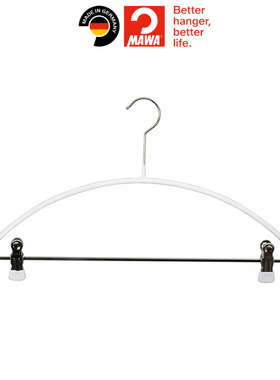 德国MAWA连体短颈双层挂上下套装一体专用衣架家用带夹子衣架子PK