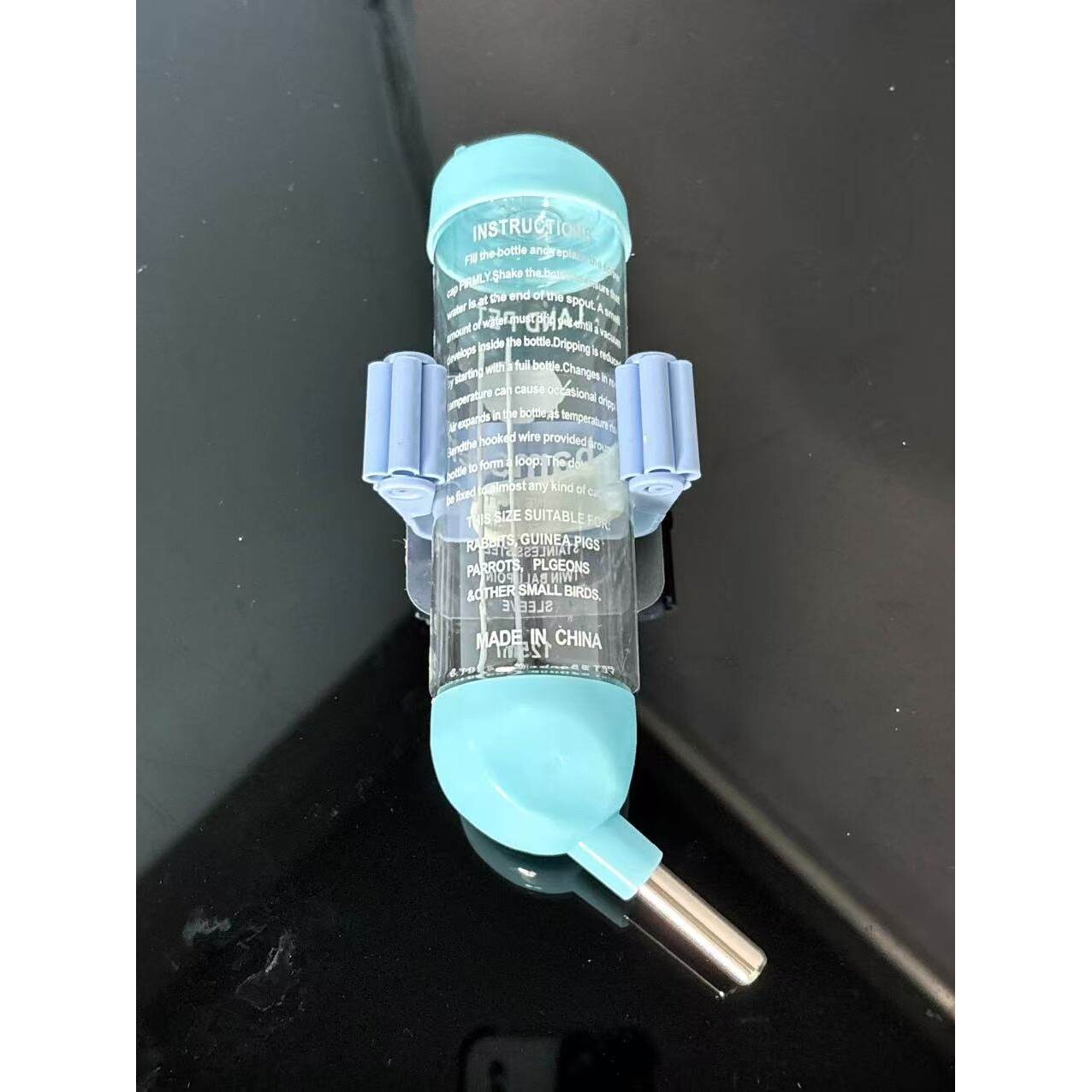 刺猬箱壁挂水壶125ml仓鼠熊固定夹饲养箱滚珠水壶宠物饮水喂水器