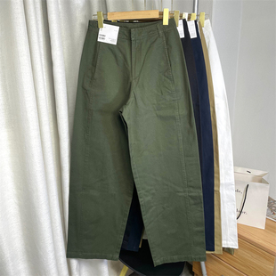 直筒长裤 弯刀休闲裤 女 复古男友风工装 日系～宽松廓形很遮肉