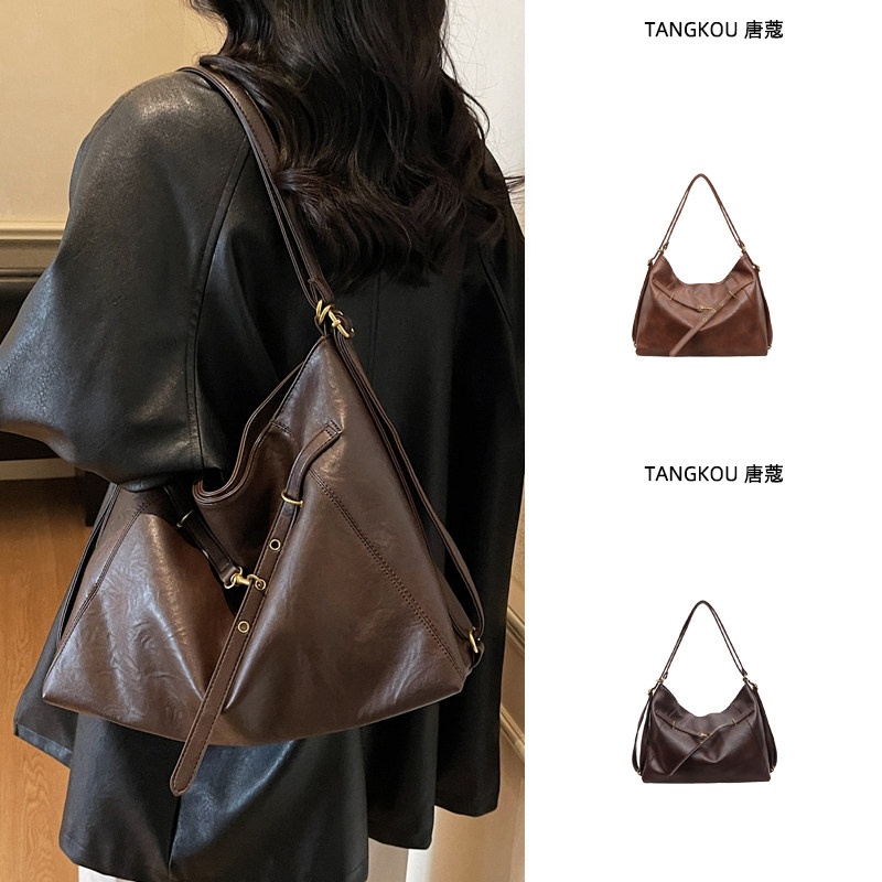 斜挎包复古大容量通勤托特包包女2025新款秋冬单肩斜挎三用双肩包,箱包皮具/热销女包/男包,通用款女包,淘宝优惠券,粉丝福利购,淘宝优惠卷