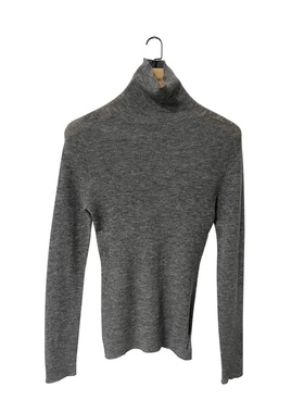 秋冬灰色高领针织衫女修身百搭打底衫堆堆领毛衣1I821715X