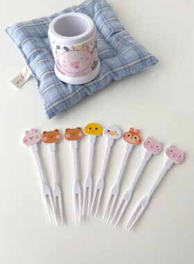 *Day N Night*创意可爱卡通水果叉收纳套装家用塑料叉蛋糕甜品叉