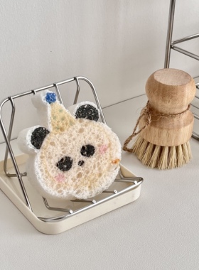 ins风304不锈钢香皂收纳架皂盒多功能海绵沥水带托盘置物架