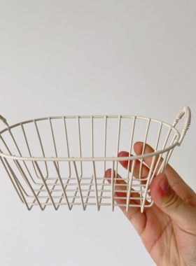 *Day N Night*韩国ins风铁艺迷你篮桌面杂物置物筐收纳篮拍照道具