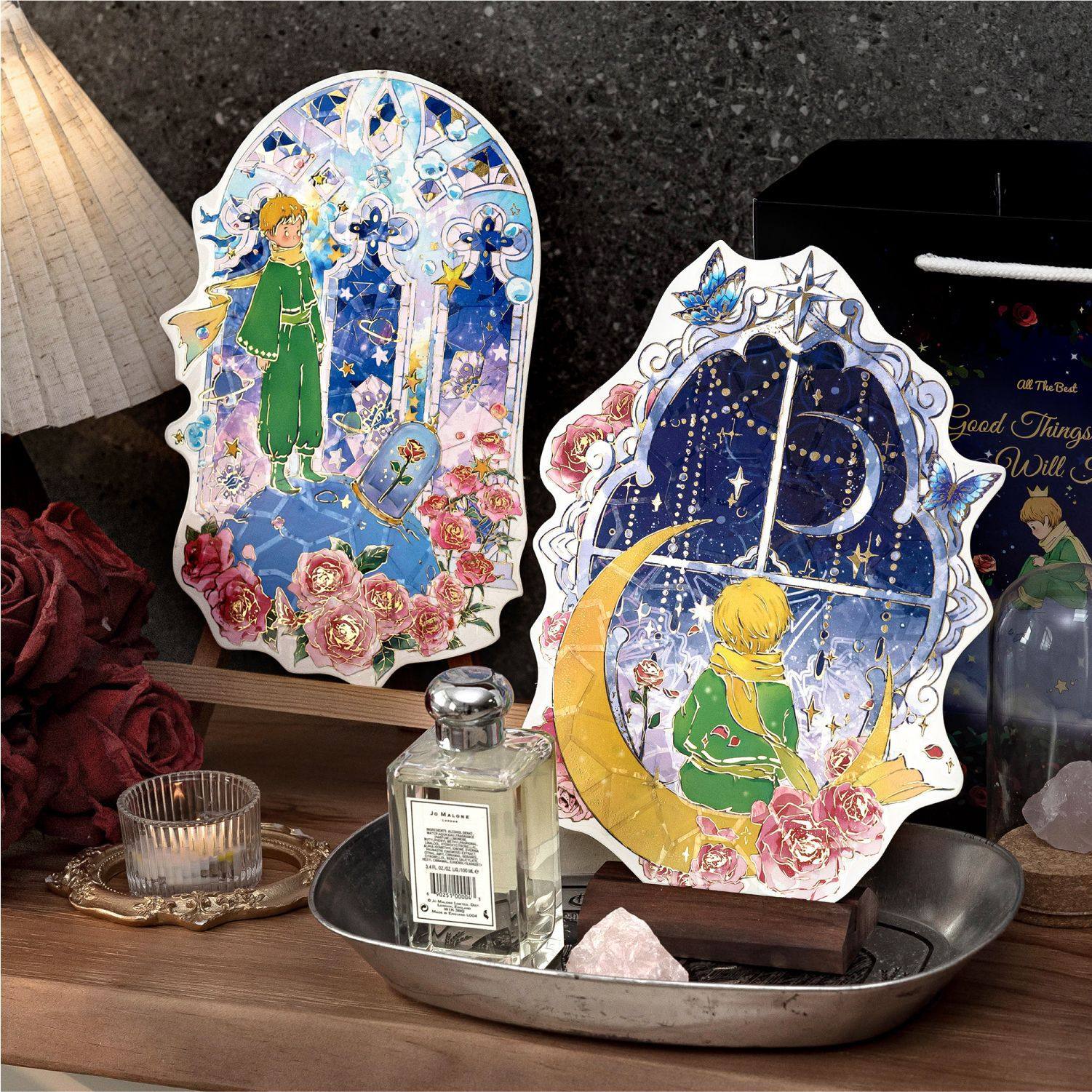 王子与玫瑰系列拼图贴纸 梦幻童话氛围场景手账装饰造景素材贴画,文具电教/文化用品/商务用品,贴纸/立体贴纸,淘宝优惠券,粉丝福利购,淘宝优惠卷