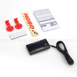 KOSO电压表摩托车改装电瓶专用仪表电子表0-20V电压液晶显示表