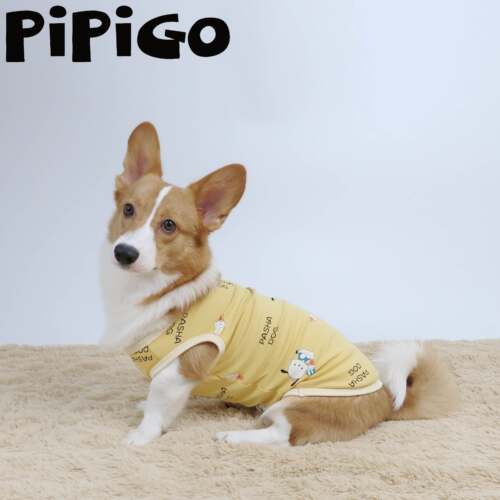 柯基衣服可爱防掉毛宠物狗狗背心纯棉透气薄春夏屁屁狗pipigo四季