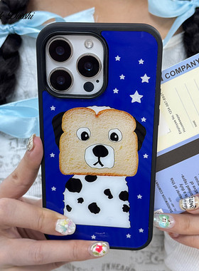 适用美式复古星星斑点狗可爱趣味iPhone1516promax苹果亚克力软手机壳1314pro15