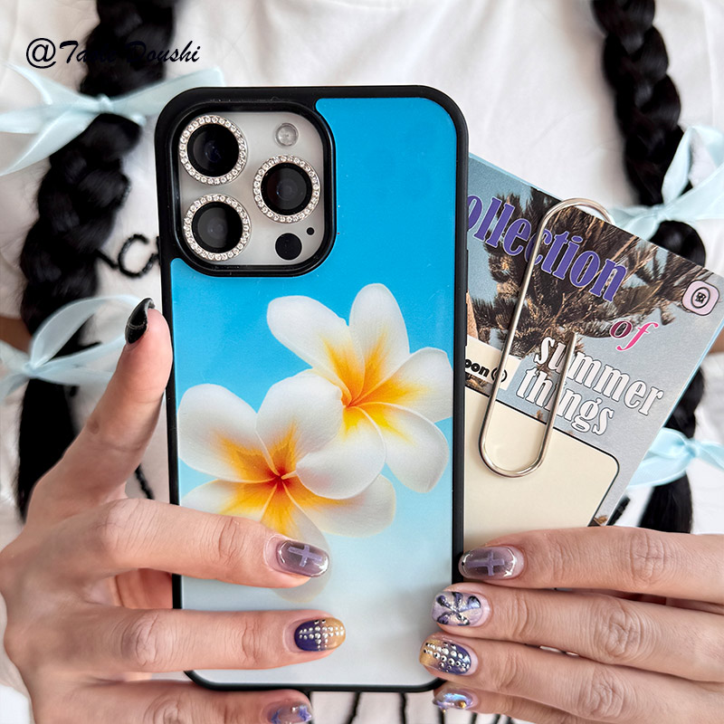 古早热带海岛渐变蓝亚少女手机壳