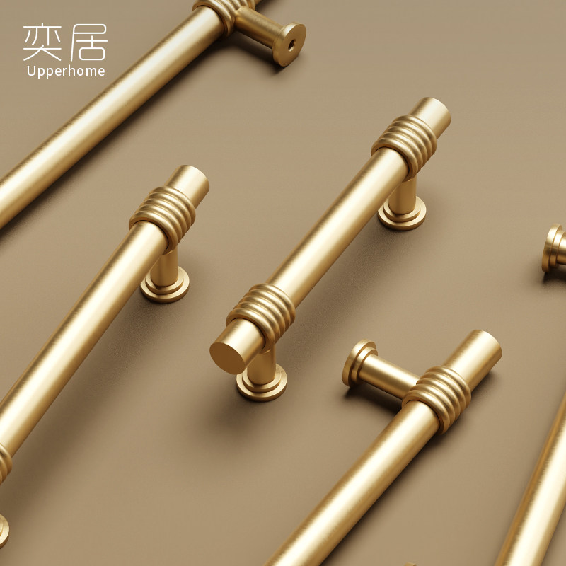 进口实心黄铜纯铜柜门拉手法式美式中古风柜子衣柜橱柜抽屉门把手,基础建材,小拉手,淘宝优惠券,粉丝福利购,淘宝优惠卷