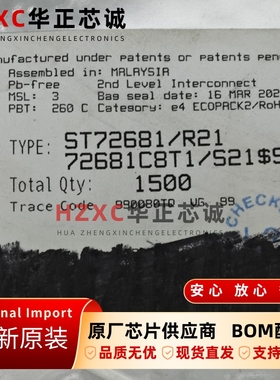 ST72681/R21意法(ST)数字集成电路芯片QFP封装全新原装现货IC