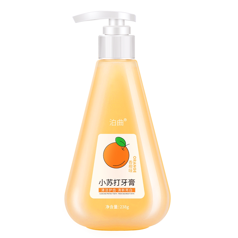 【2瓶装】按压式小苏打牙膏水果味清新口气洁白牙齿家庭实惠装