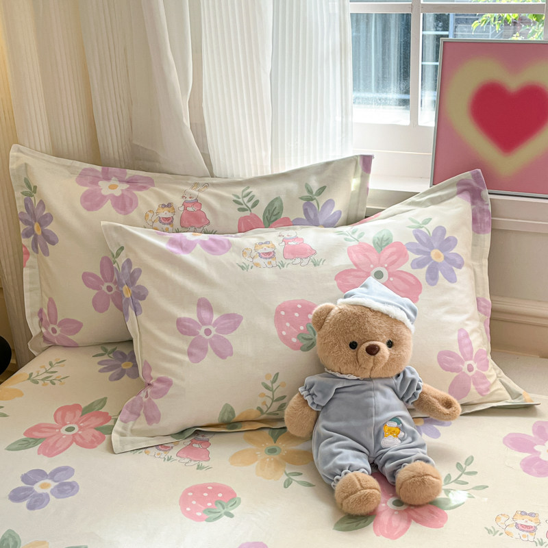 纯棉100枕套全棉枕头套一对装家用48x74cm单只装2025新款枕芯套男