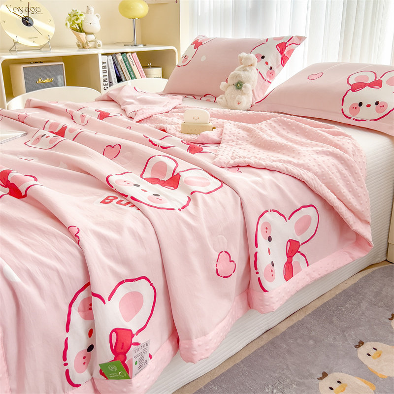 双层纱薄款夏被2025新款亲肤凉感被子夏季夏凉被空调被可机洗水洗,床上用品,化纤被,淘宝优惠券,粉丝福利购,淘宝优惠卷