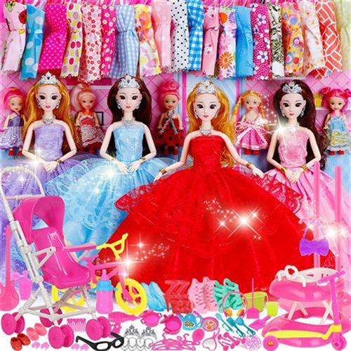换装公主过家家大礼盒芭比娃娃婚纱套装儿童玩具女孩生日礼物城堡