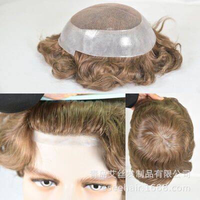跨境男士假发AUS澳大利亚款10X87#欧美男式假发hairtoupeemen真发