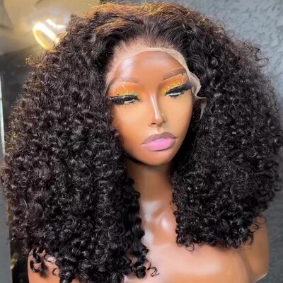 pixie curlyhumanHair Wig真人发假发欧美真人发250密度精灵卷发
