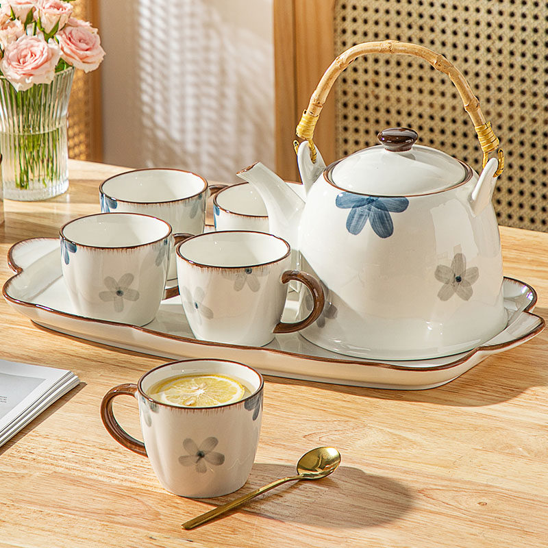 高颜值茶壶凉水壶茶具陶瓷2025新款大容量水具套装家用客厅喝水杯